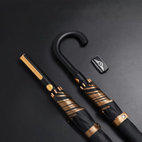 Grand parapluie de golf coupe-vent pliable semi-automatique de luxe YH Logo personnalisé en fibre de verre promotionnel imprimé