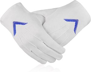 Nouveaux Gants de Régalia Maçonnique de Qualité Supérieure Couleurs Personnalisables Coton Doux Écologique Respirant Durable Quatre Saisons Extérieur - Product Image 2