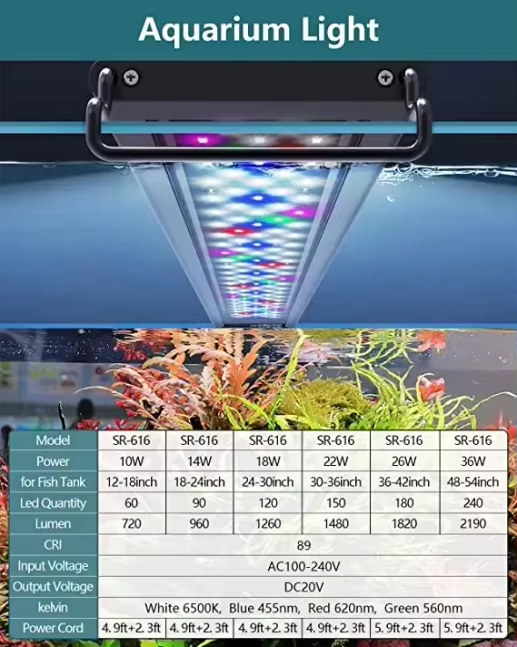 90cm aquarium light wrgb powerful