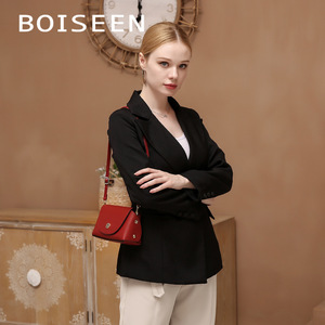 Boiseen Women's Chest Bag Wine Red Magnetic Closure Anti Theft Single Strap Daily Use - Product Image 3