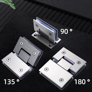Bisagras de <span class=keywords><strong>ducha</strong></span> Pantalla de baño Bisagra de pivote de puerta de vidrio Pared a vidrio - Product Image 3