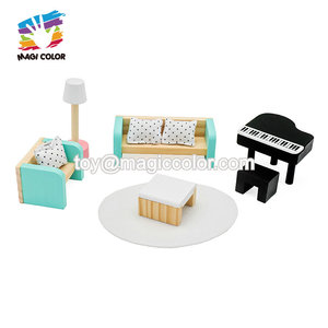 Новая модная миниатюрная деревянная кукольная кровать W06B094 - Product Image 6