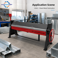 Machine de pliage manuelle pour atelier de fabrication de tôles, à pince réglable pour la pliage droite de plaques fines en acier et de conduites d'air