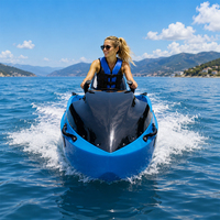 Nouveauté : Bateau électrique en fibre de verre, kart aquatique, batterie lithium 72V, mini jet-boat pour adultes