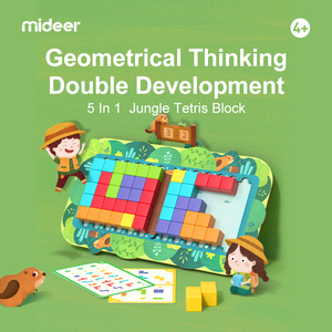 Jeu de société Mideer MD1117 5 en 1, blocs de jungle, défi logique, jouets éducatifs, développer les compétences <span class=keywords><strong>math</strong></span>ématiques grâce au jeu - Product Image 2