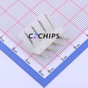 HC-5.08-4AW-G Wire-to-Board Pin Header Bent Lead Through Hole,P=5.08mm Connector 1x4P 5.08mm Right Angle Insert CH - Product Image 1