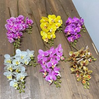 Fleur artificielle miniature en forme d'orchidée papillon en impression 3D, fleur séchée unique, décoration d'intérieur