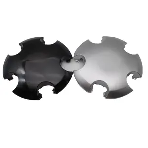 Tapas de cubo de rueda de plástico ABS cromado, Logo personalizado, color negro brillante, 130,2mm