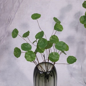 Adornos de Hoja de Loto Pequeña con Detalles en Cobre, Arreglos Florales para Bodas, Flores Artificiales Decorativas y Plantas Verdes - Product Image 1