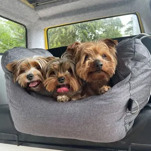 Portable Pet Car Seat Pet Booster Seat Dog Bed Custom LOGO OEM Travel Dog Car Seat Carrier Bag With Safety Belt Dog Products