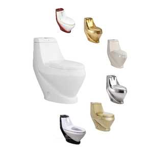 <span class=keywords><strong>WC</strong></span> monobloc moderne couleur ivoire avec chasse d'eau par gravité, siège en céramique à fermeture douce et fonction bidet - Product Image 3