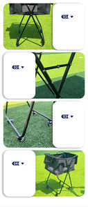 Promotie-aanbieding: Draagbare opvouwbare opbergwagen voor het verzamelen van ballen, grote capaciteit, kleine wagen - Product Image 3