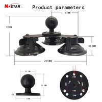 Support robuste à ventouse triple pour écran de fenêtre, moniteur, PC, tablette