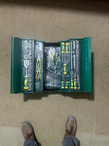 High Quality 85pcs Folding Hand Toolbox <b>Set</b> Auto Repair Household Car Repair Storage Foldable Multi-functional Tin Box SDGJX-85 - Product Image 2