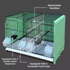 Cage à oiseaux pliable en métal de grande taille, cage à oiseaux multi-niveaux pour canaris, cage à canaris Gabbia <span class=keywords><strong>Cova</strong></span> Canarini avec plateau - Product Image 4
