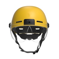 Casque intelligent rechargeable pour vélo électrique et trottinette électrique pour adultes, avec caméra, haut-parleur, Bluetooth et lunettes intégrées
