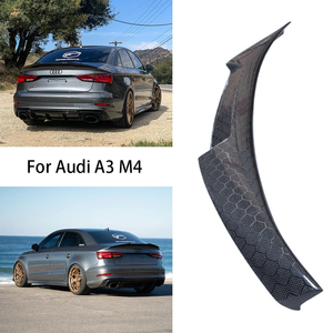 For A3 S3 RS3 8V M4 Style Real Honeycomb Carbon Fiber Material Rear Spoiler Trunk Wing 2013-2020 - Product Image 2