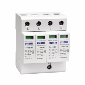 TYCOTIU-Protector contra sobretensiones de CA, dispositivo de protección contra sobretensiones tipo 1, 3 + 1, 12.5kA, pararrayos SPD, pararrayos - Product Image 3