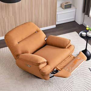 Fauteuil électrique moderne pour salon, fauteuil inclinable en cuir <span class=keywords><strong>de</strong></span> loisirs, fauteuil inclinable <span class=keywords><strong>large</strong></span>, fauteuil à bascule - Product Image 2
