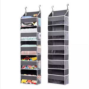 33 Lbs <b>Weight</b> Capacity Hanging <b>Storage</b> Organizer With Clear Window for Bedroom Nursery Over Door Organizer With 4 Large Pockets - Product Image 2