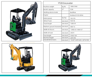 Miniexcavadora Hidráulica con Motor EPA, 4, 5, 6, 7 Toneladas, Modelo YT 40 - Product Image 5