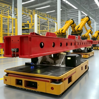Chariot AGV industriel à guidage automatique pour charges lourdes, anti-collision, avec batterie au lithium pour la logistique de ligne de production et la livraison