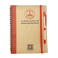 Carnets à spirale bon marché Cahier en papier kraft Cahier A6 avec stylo personnalisé