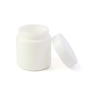 Ceramic White Glass Jar 2oz 3oz Glossy White Glass Jar For Child Proof Flower Packaging Jar With White CR Lid And Custom Logo