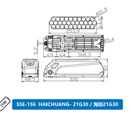 Kit de conversion de vélo électrique Haichuang G40 36V de haute qualité pour tube diagonal, avec batterie au lithium 10.4/11.6/14Ah pour vélos électriques urbains et de montagne