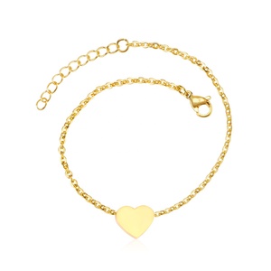 Pulsera de Acero Inoxidable con Diseño de Corazón, Simple y Económica, Personalizable para Mujer, Regalo - Product Image 3