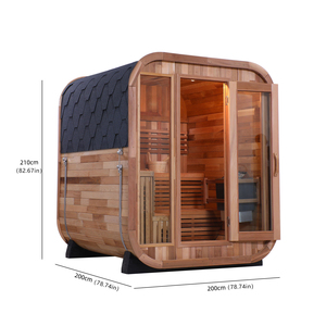 ห้องซาวน่าห้องอบไอน้ำแบบเปียกสำหรับสวนขนาด2000*2000มม. - Product Image 4