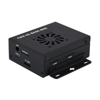 Mini-ordinateur ZYSY basé sur le module de calcul Raspberry Pi 4, carte IO mini, version complète, boîtier métallique, avec ventilateur de refroidissement