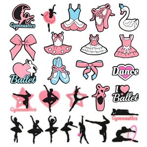 XX vente en gros PVC personnalisé j'aime la <span class=keywords><strong>danse</strong></span> Ballet Girly breloques cygne gymnastique sabot breloque décoration accessoires boucle <span class=keywords><strong>chaussures</strong></span> breloques - Product Image 1
