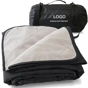 Outdoor products Polar fleece camping blanket Polyester waterproof and thickened portable moisture-proof outdoor picnic mat
