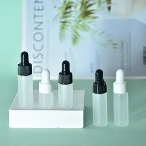 1ml 2ml 3ml 5ml Mini Small Sample Glass Dropper Bottle Frosted For Essential Oil