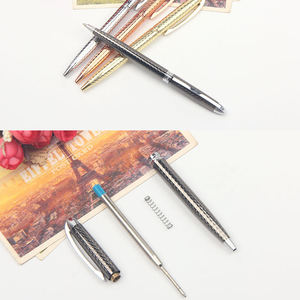 Stylo bille de luxe en métal de haute qualité avec logo gravé sur le corps, largeur d'écriture 1,0 mm - Product Image 5