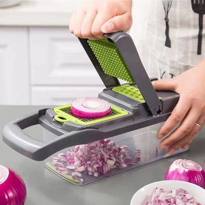 Multifunctional Vegetable Onion <b>Chopper</b> Handle Food Grater Kitchen Slicer Dicer PP+ABS+Stainless Steel Dishwasher Safe - Product Image 6