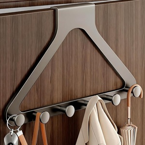 Porte-manteau mural adhésif pour chambre et salle de bain, sans perçage, fixation robuste - Product Image 1