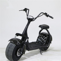 Scooter électrique adulte Citycoco à deux roues, batterie lithium 20AH 1500W/2000W, pneus larges, capteur numérique, étanche, pour les trajets quotidiens