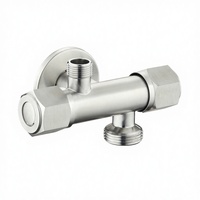 Mini-raccord d'eau bidirectionnel en acier inoxydable 304 chromé de 1/2 pouce pour salle de bain, toilettes, douche – Design moderne et écologique, facile à installer