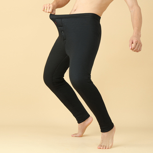 Leggings chauffants d'hiver en molleton pour hommes pantalons thermiques longs caleçons pour jeunes chauds hiver confortable confort - Product Image 3