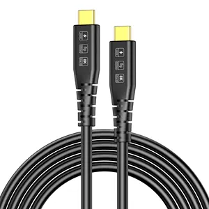 Cable Usb4 compatible con un solo 8K 30Hz 5K 60Hz o 2 Dual 4K 60Hz Monitor de pantalla externo Ssd Egpu Usb-c estación de acoplamiento cable USB 4