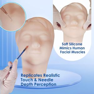 Tiêm đào tạo mannequin khuôn mặt Mô hình đầu mô hình thiết lập cho micro-nhựa giảng dạy thực hành đào tạo cho sinh viên y khoa - Product Image 2