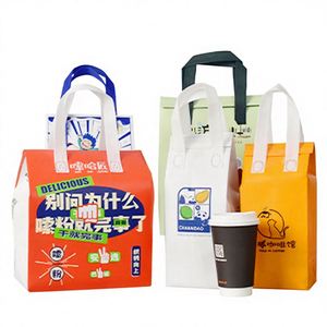 Sac d'emballage thermique jetable personnalisé en non-tissé laminé aluminium pour barbecue, imprimé sérigraphié, avec bandoulière - Product Image 6