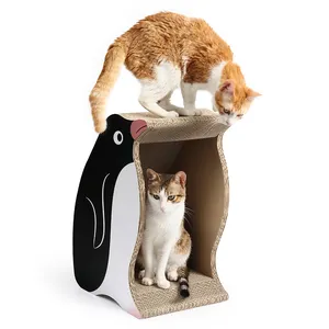 Casa de gato com placa para arranhar, papelão ondulado ecológico, para gatos, fazendo com que estejas com raspadinha