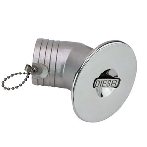Boat Deck Fuel Filler - 316 Stainless Steel Marine Fuel Cover With Mirror Polish Finish, Silver