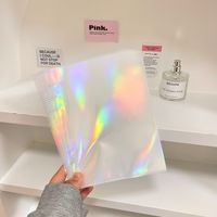 Holo Hearts A5 Laser Cardholder Album Foto Kpop 4 Kantong Kertas Halaman Dalam Penyimpanan Foto Isi Ulang Ukuran Kustom Ganda