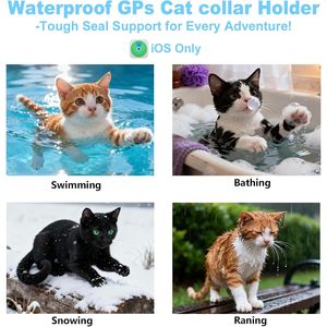 Collier intelligent de suivi GPS pour chat, rouge, étanche, avec Bluetooth et clochette pour chats et chatons - Product Image 5