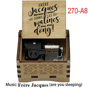 Popular Frere Jacques Wind up Music Box Canción francesa para niños 18 Note Silver Movement Regalo especial para amigo <span class=keywords><strong>Cumpleaños</strong></span> familiar - Product Image 3