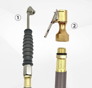 Heavy truck and fleet tire pressure gauge 0-160 PSI sturdy alloy structure with quick connector spot quick release - Product Image 4